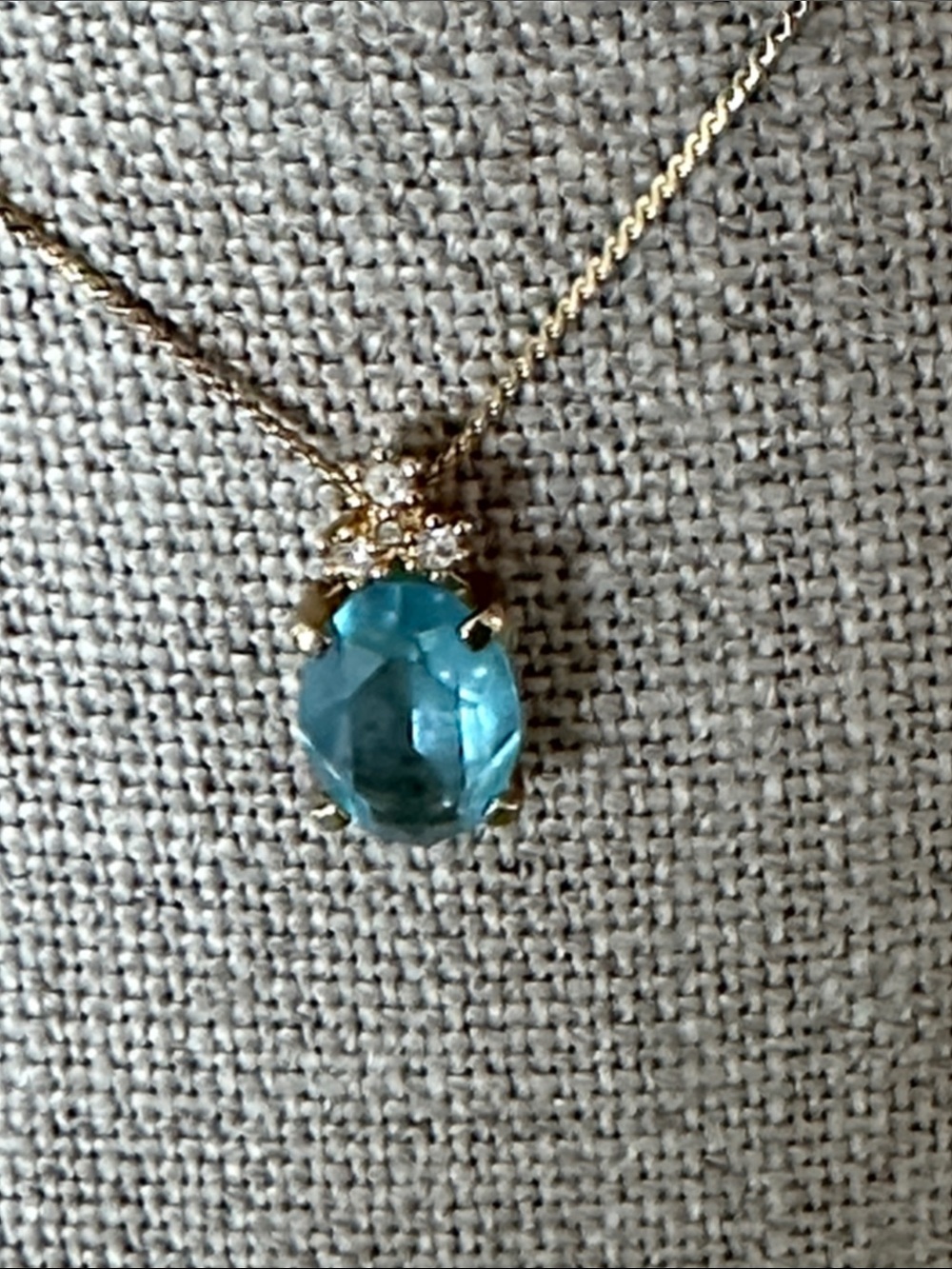 Christian Dior Gold Plated Necklace Blue Gemstone Pendant and Matching Earrings - Picture 2 of 10